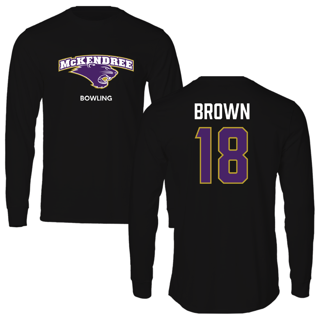 McKendree University Bowling (W) Black Performance Long Sleeve - #18 Cierra Brown