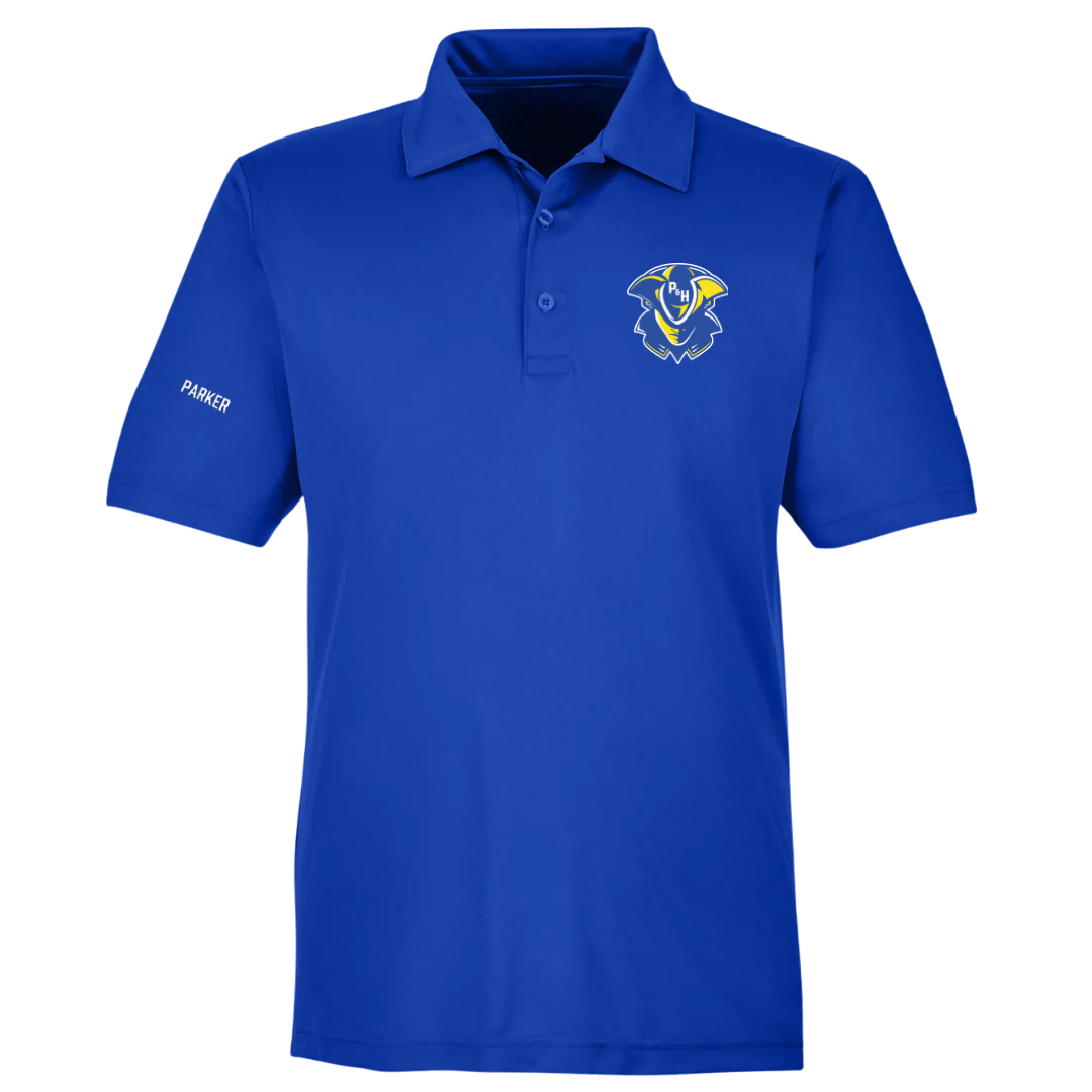 Patrick & Henry Community College Baseball Blue Polo - Drew Parker