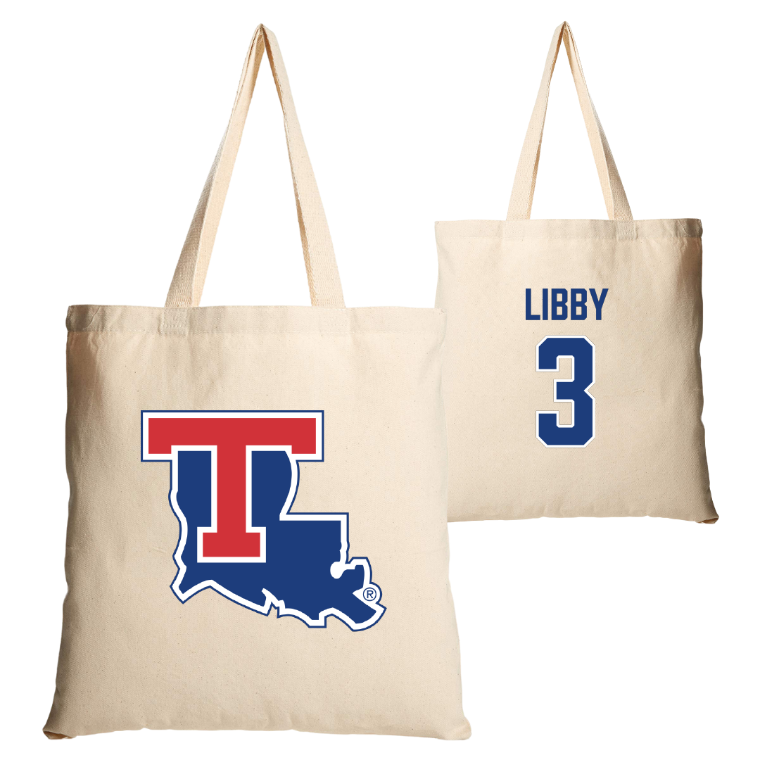Louisiana Tech University Baseball Tan Canvas Tote Bag - #3 McCann Libby
