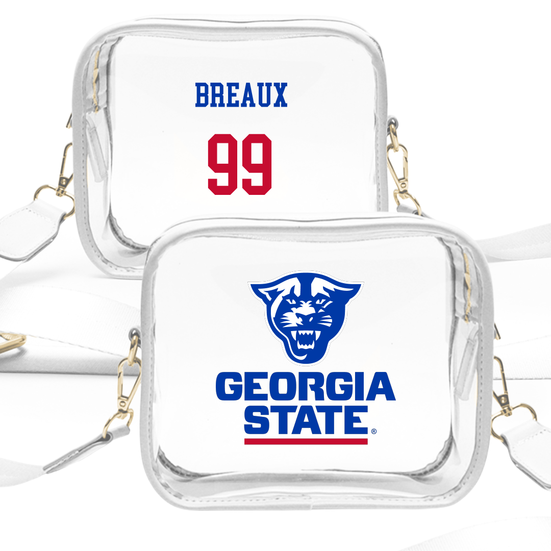 Georgia State University Softball White Clear Stadium Bag - #99 Samantha Breaux