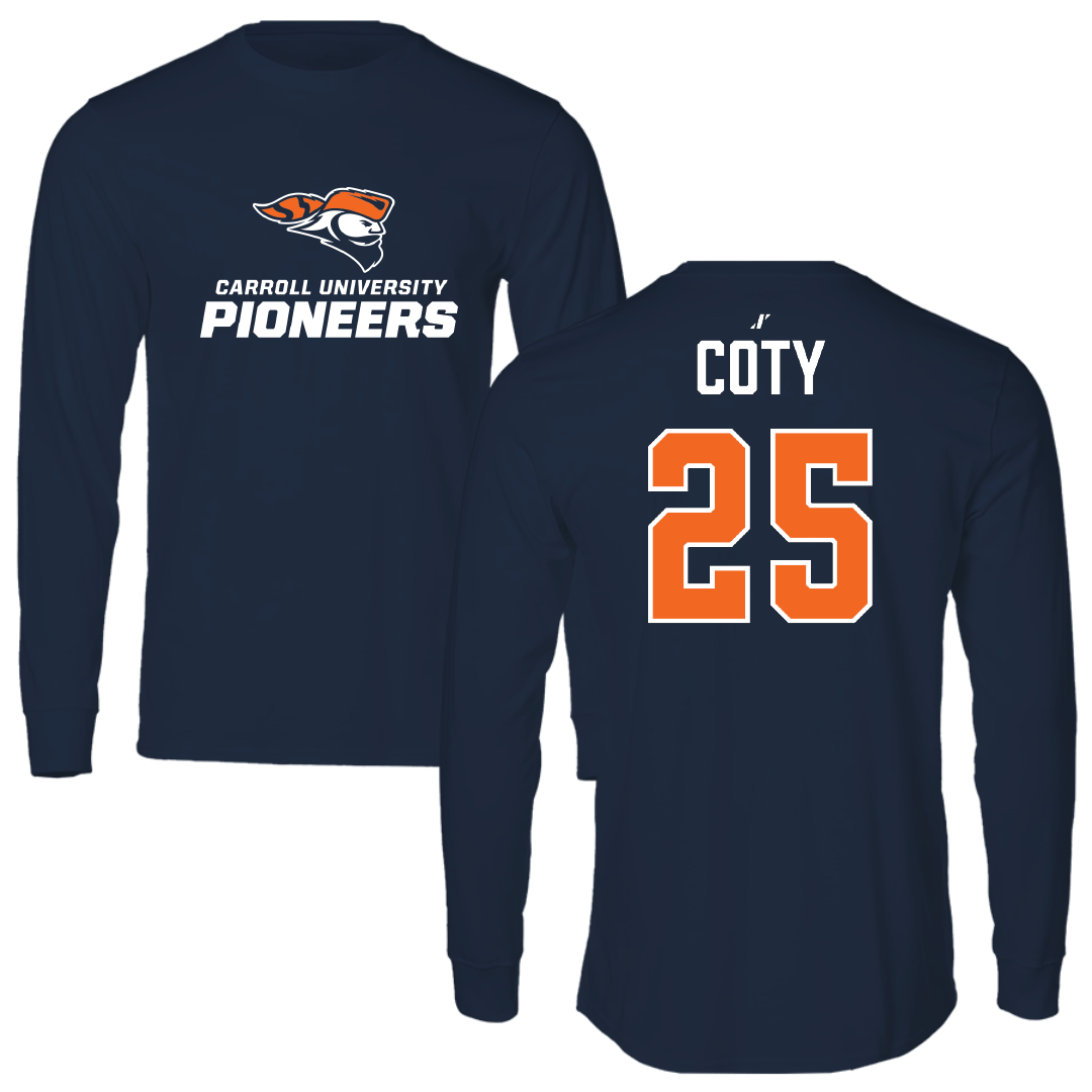 Carroll University Lacrosse (M) Navy Long Sleeve - #25 Connor Coty