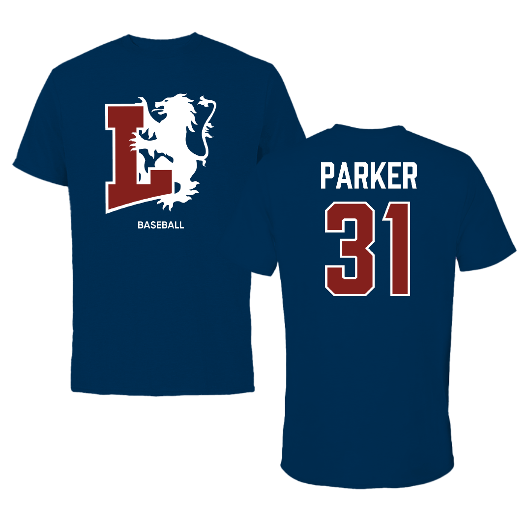 Lyon College Baseball Navy Performance Tee - #31 Tyee Parker