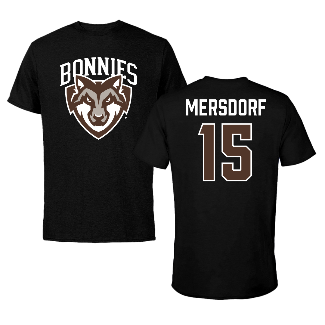 St. Bonaventure University Lacrosse (M) Black Performance Tee - #15 Brett Mersdorf