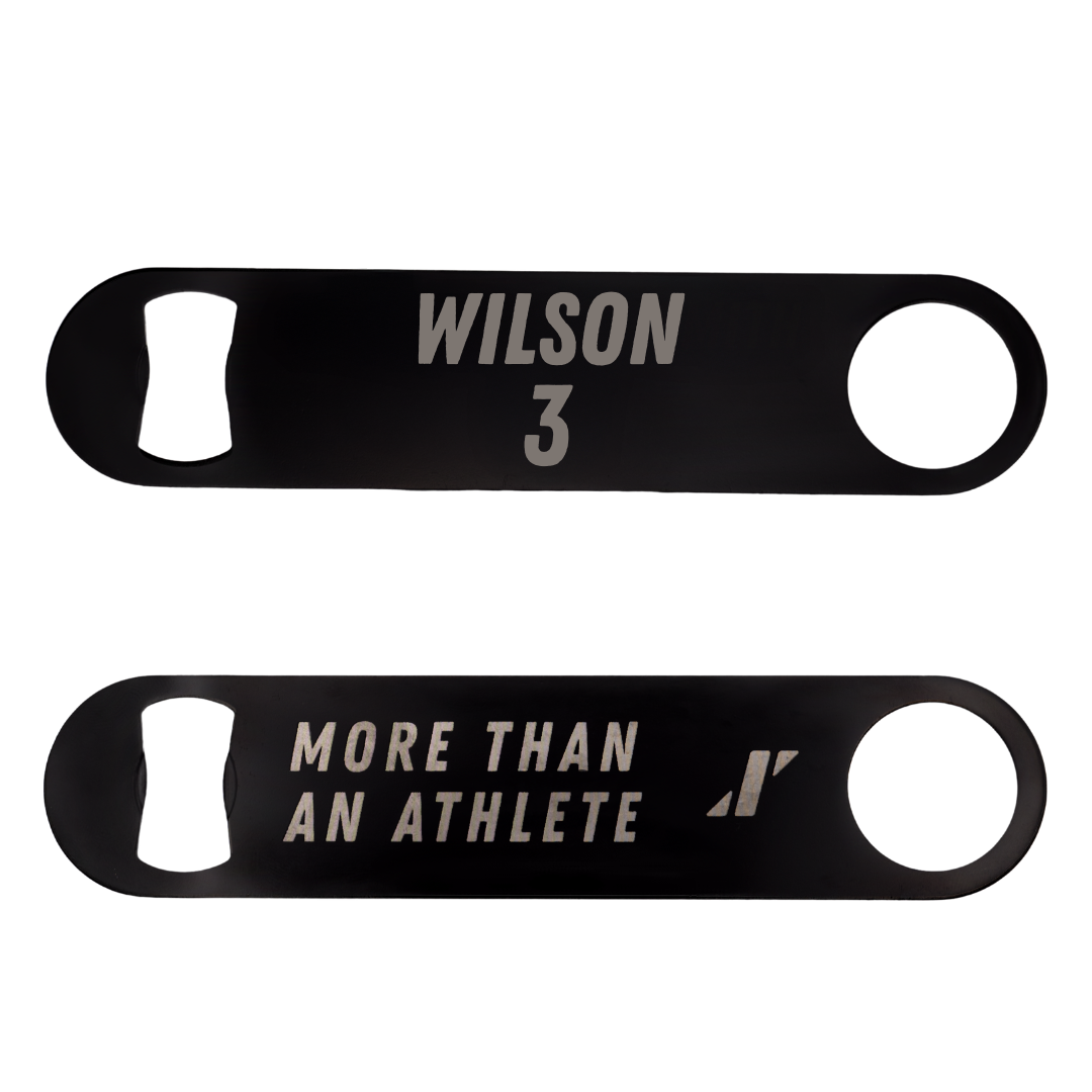 Williams Baptist University Basketball Black Bottle Opener - #3 Amarion Wilson