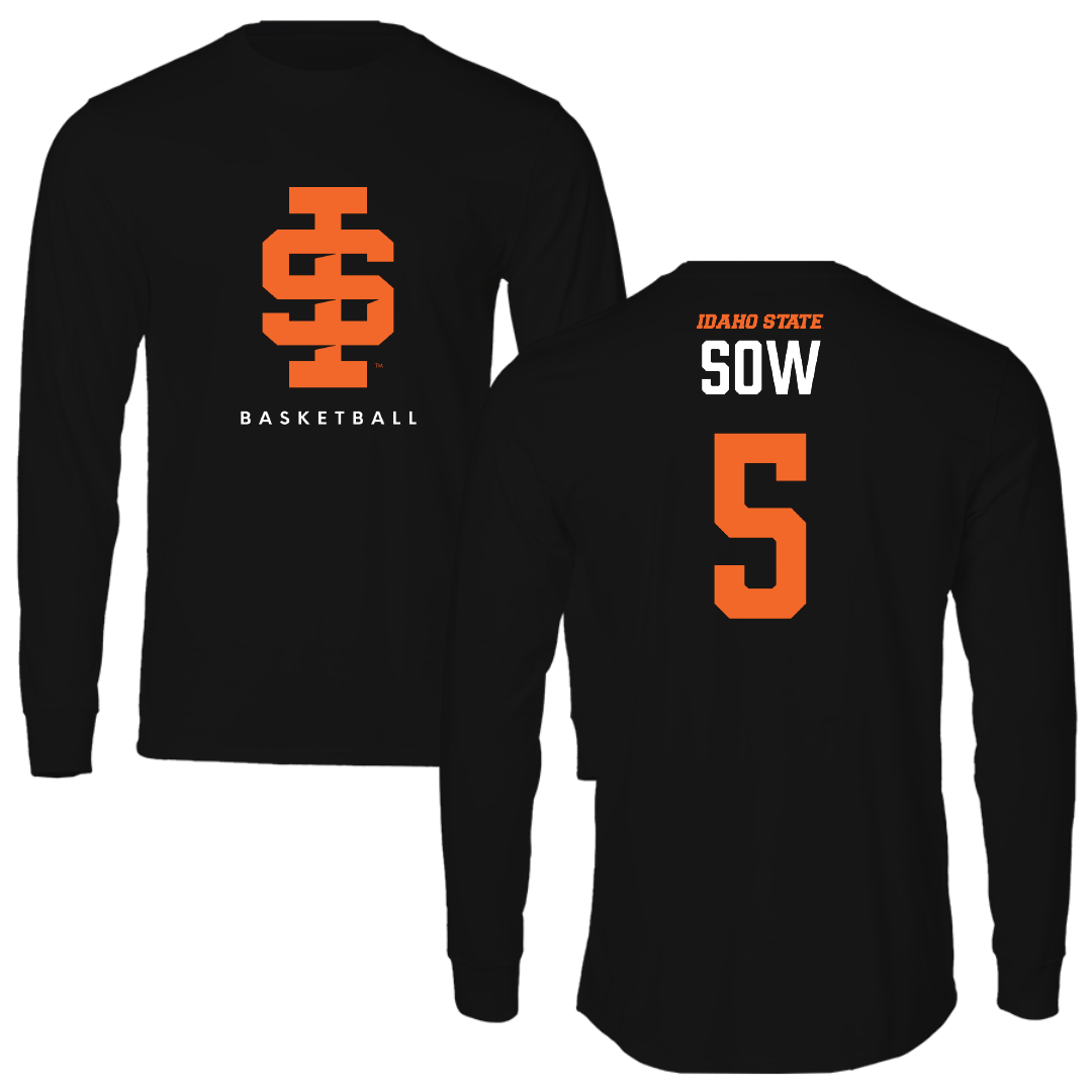 Idaho State University Basketball (M) Black Performance Long Sleeve - #5 Cheikh Sow