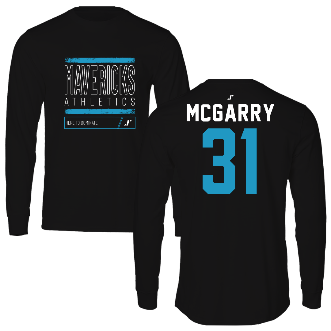 Mercy University Baseball Black Dominate Performance Long Sleeve - #31 Ethan McGarry