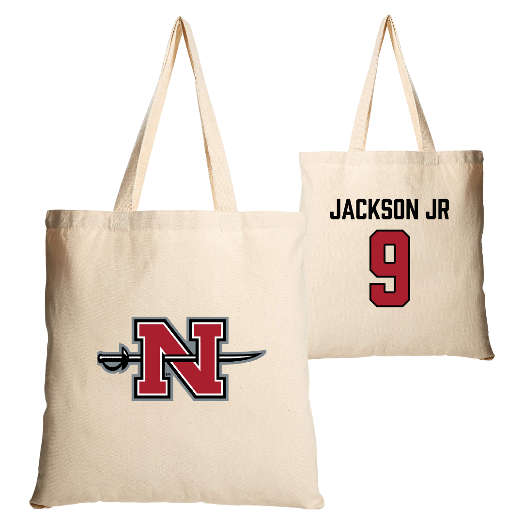 Nicholls State University Football Tan Canvas Tote Bag - #9 Greg Jackson Jr