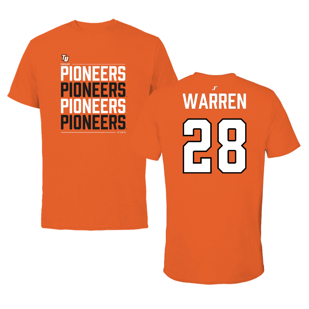 Tusculum University Lacrosse (W) Orange General Performance Tee - #28 Brianna Warren