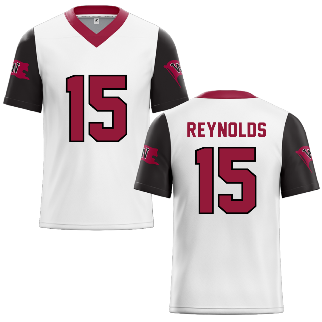 Whitworth University White Football Jersey - #15 Lucas Reynolds
