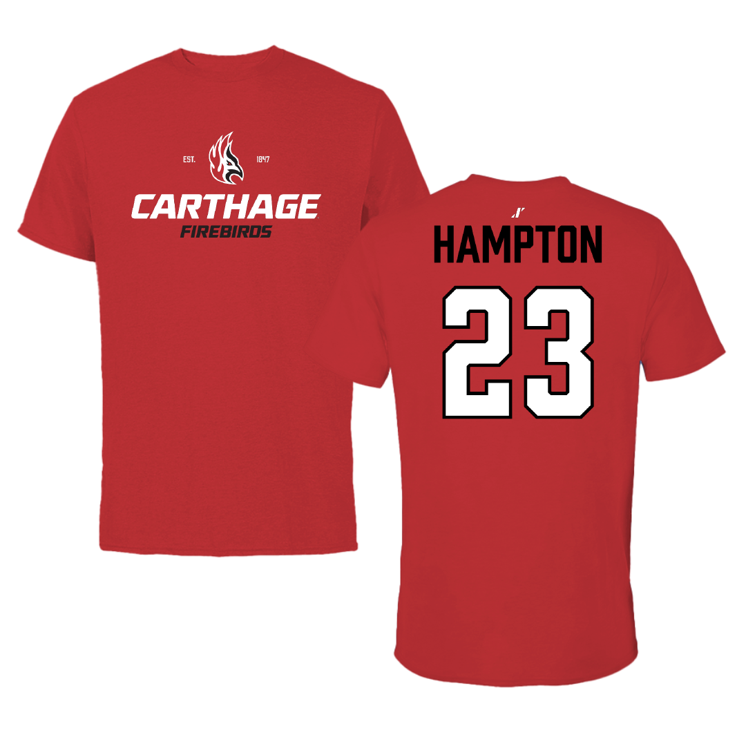 Carthage College Basketball (M) Red General Tee - #23 DJ Hampton