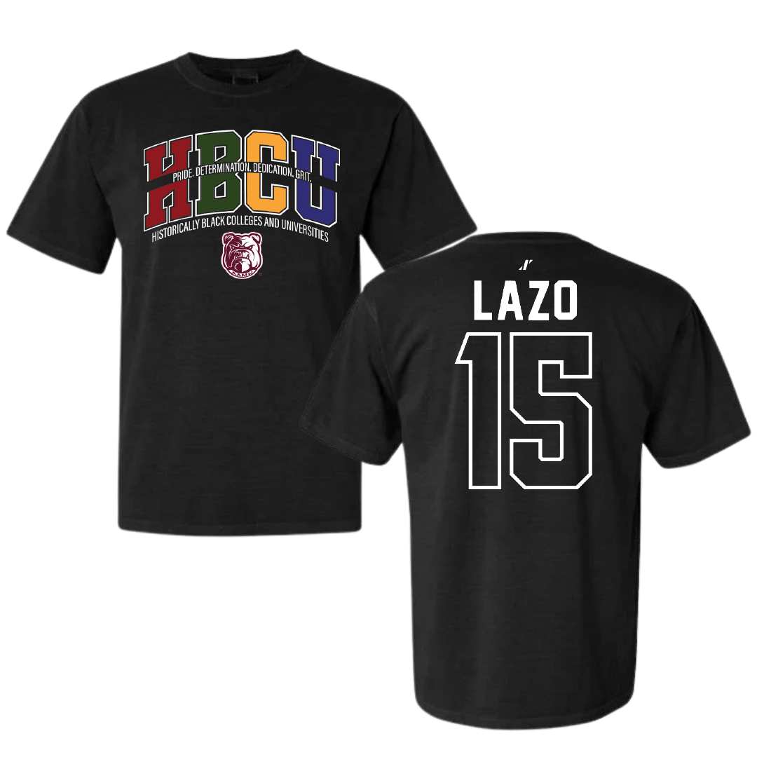 Alabama A&M University Baseball Black HBCU Comfort Colors Tee - #15 Charlie Lazo