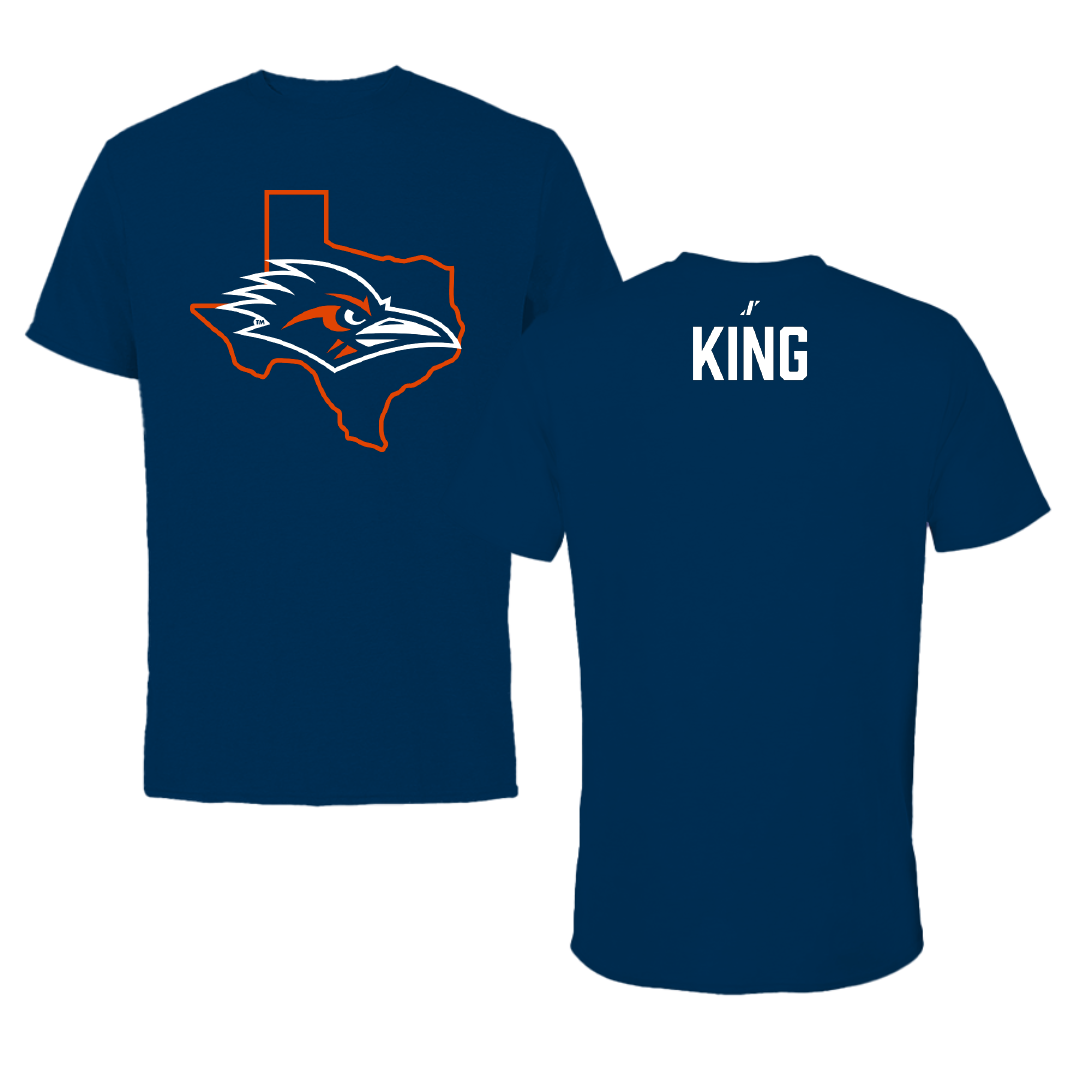 University of Texas at San Antonio Golf Navy State Tee - Jacob King