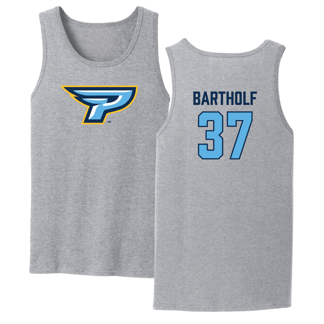 Point University Baseball Sport Gray Tank Top - #37 Bradley Bartholf