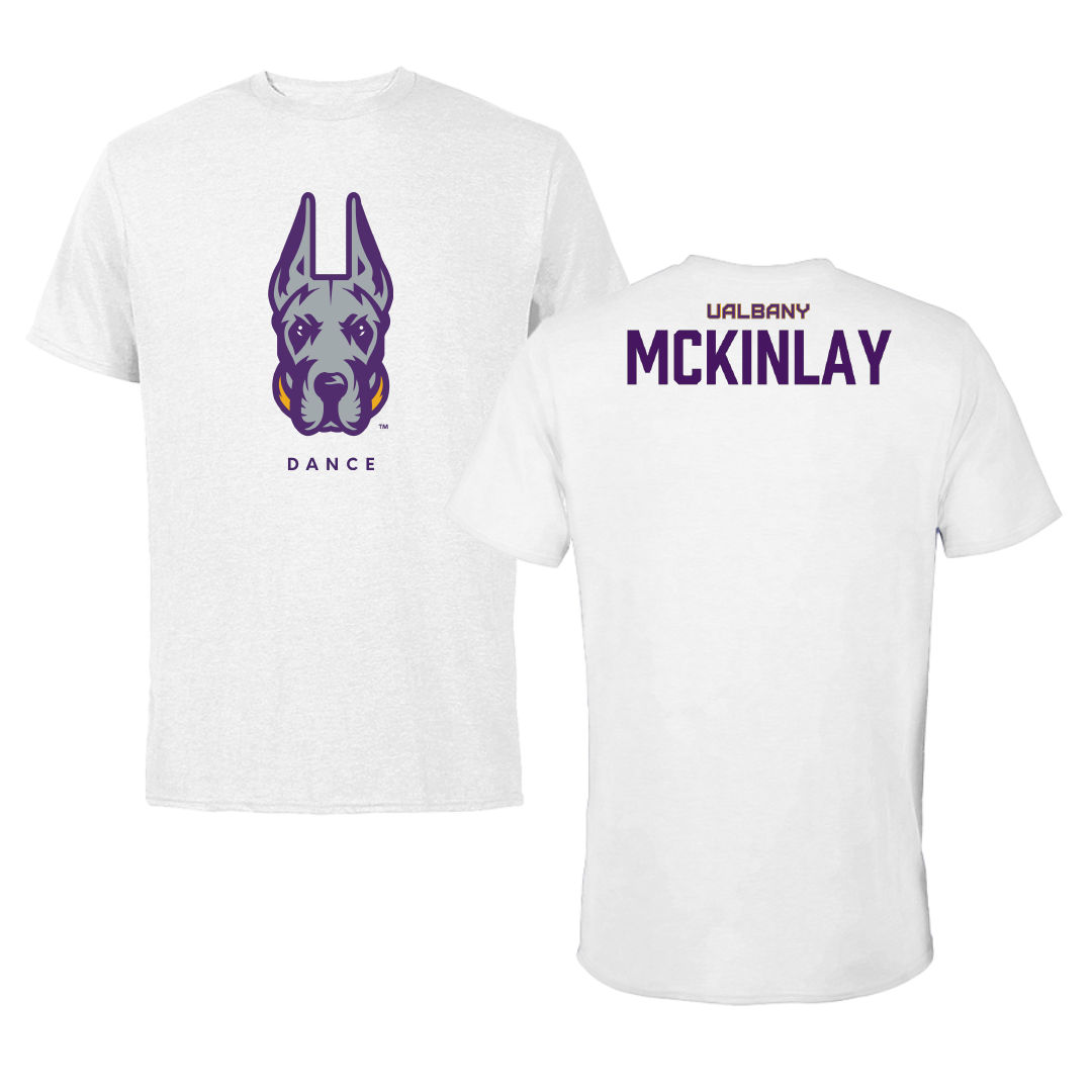 University at Albany Dance White Mascot Performance Tee - Jacci McKinlay