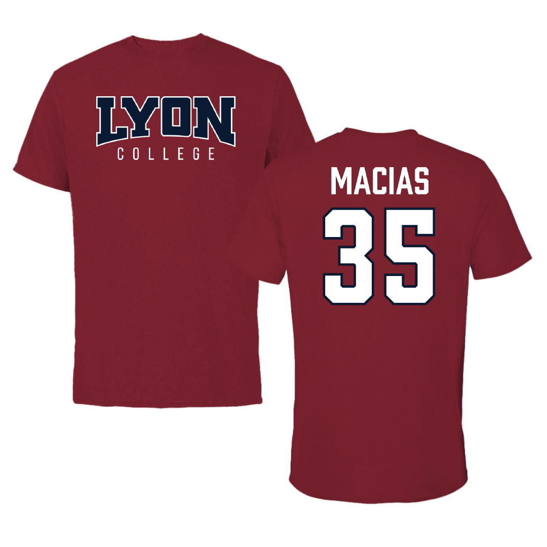 Lyon College Soccer (M) Cardinal Tee - #35 Piero Macias