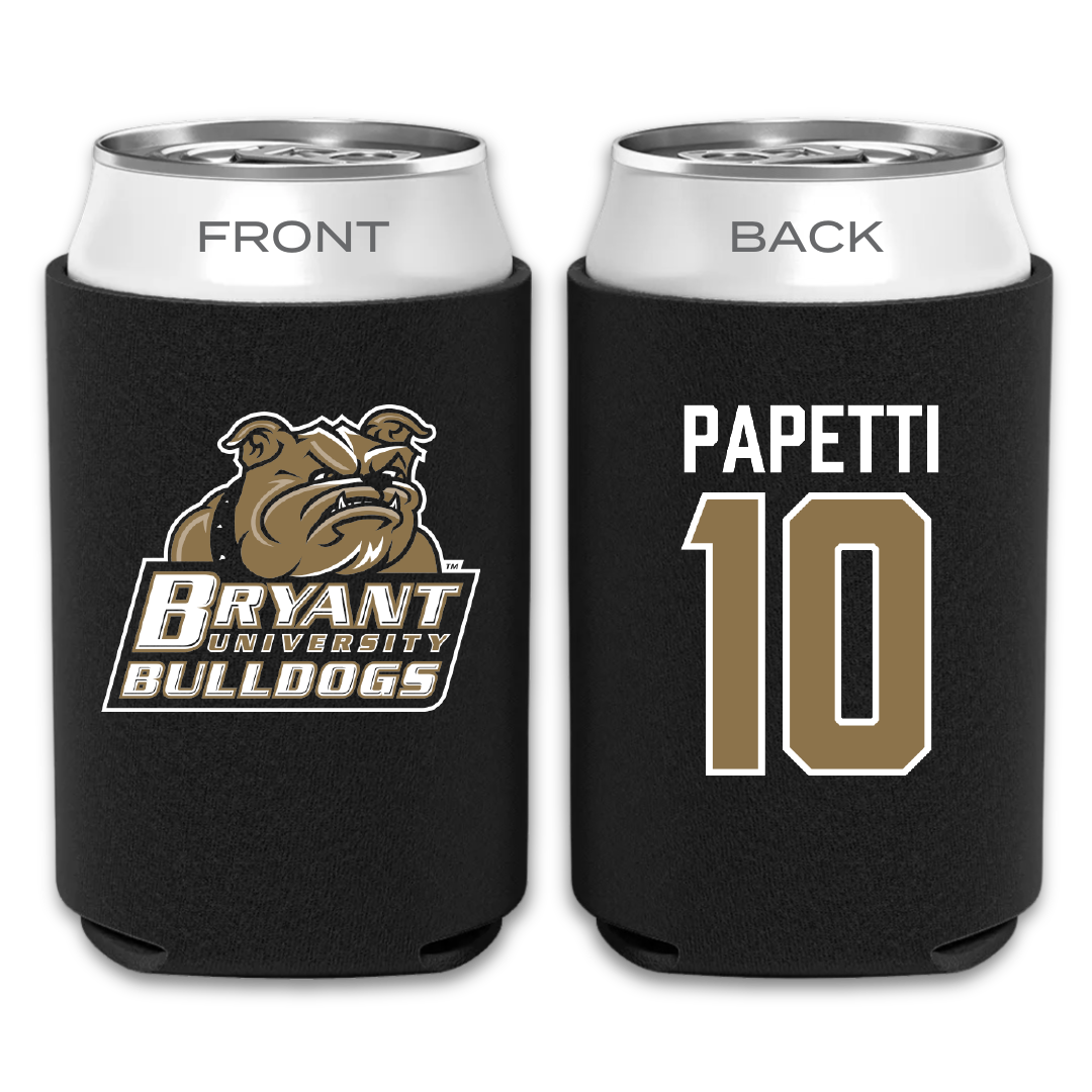 Bryant University Baseball Black Can Cooler - #10 Cam Papetti