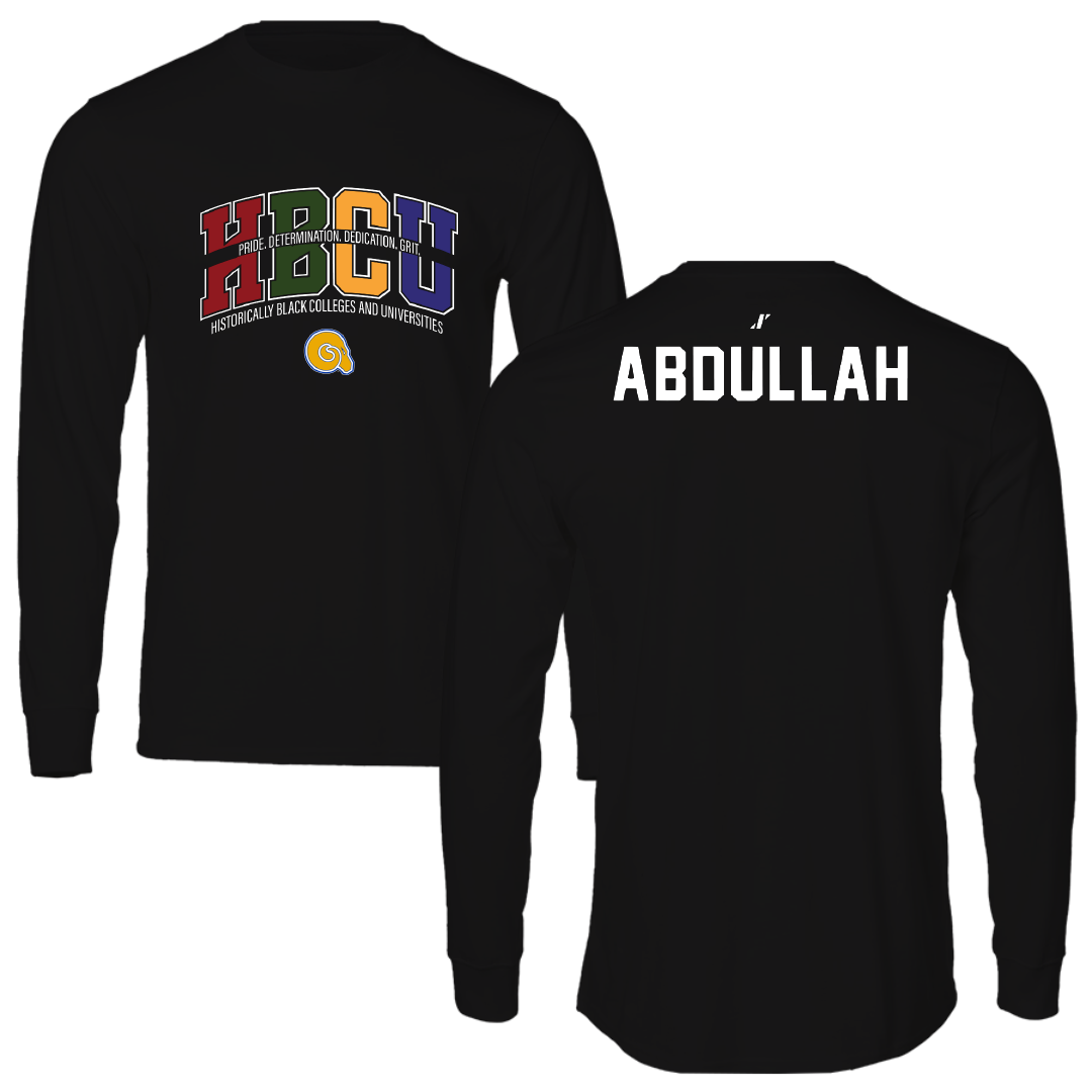 Albany State University TF and XC Black HBCU Performance Long Sleeve - Sage Abdullah