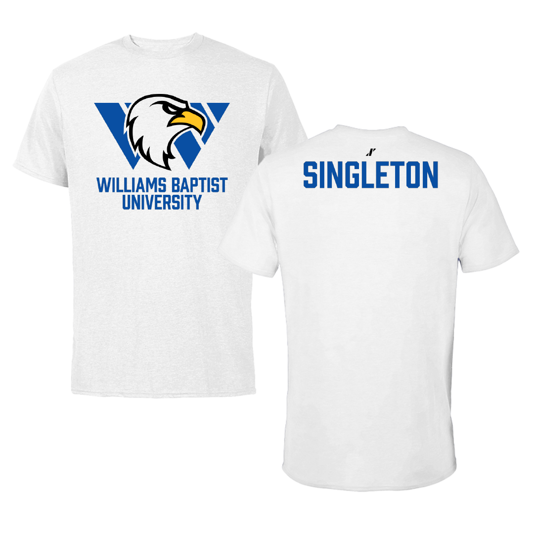 Williams Baptist University Wrestling (M) White Tee - Jimmy Singleton