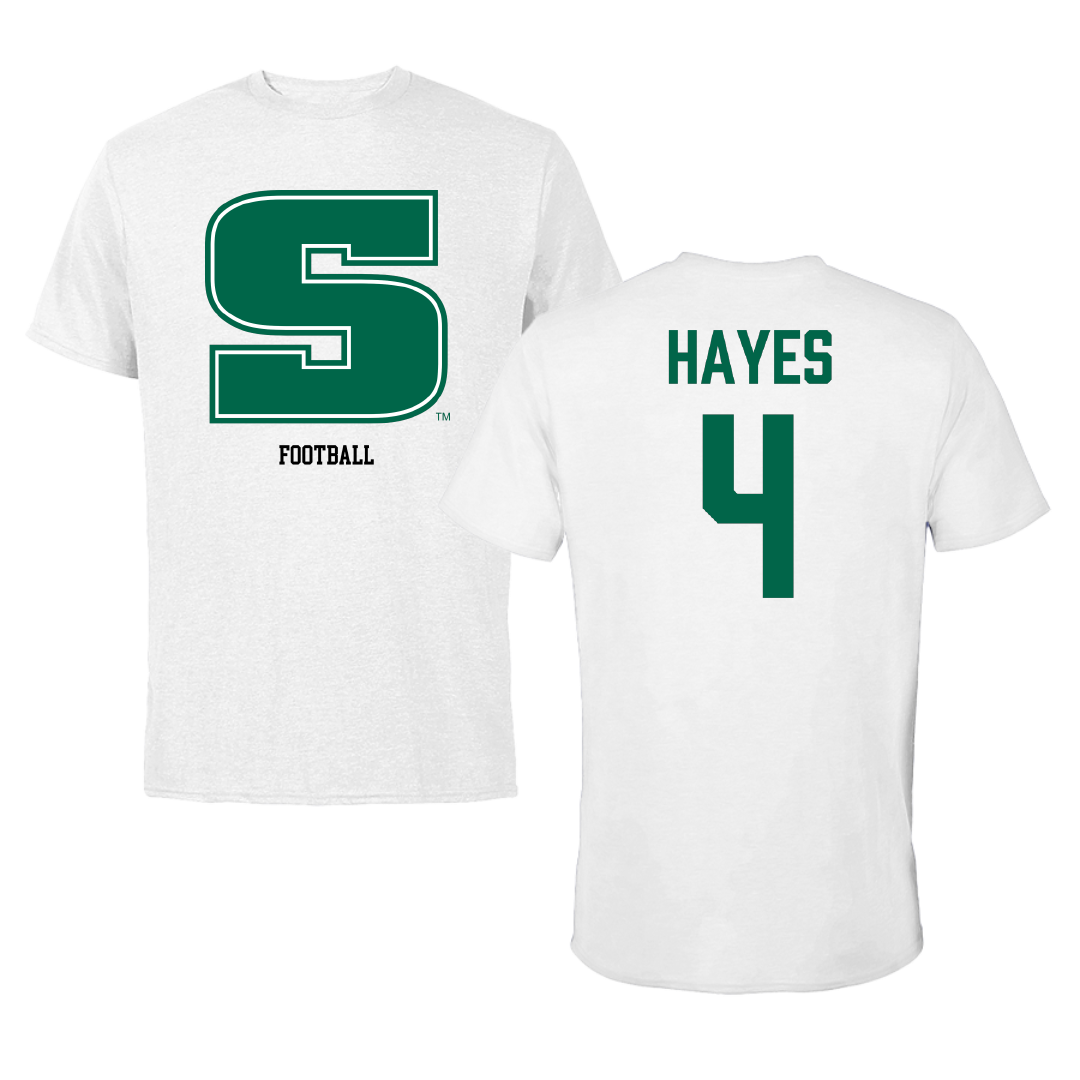 Slippery Rock University Football White Performance Tee - #4 Joshua Hayes