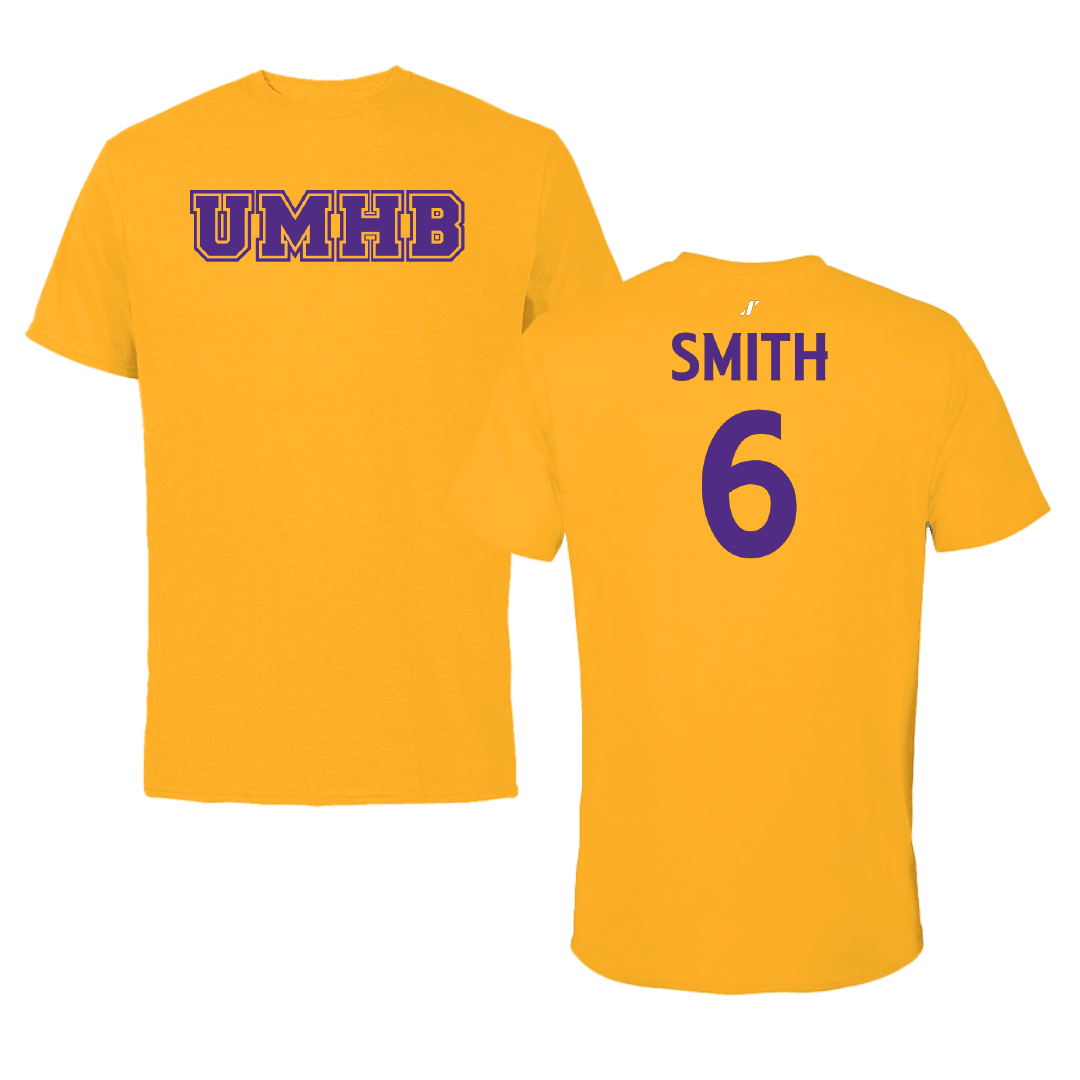 University of Mary Hardin-Baylor Acrobatics & Tumbling Gold Tee - #6 Brooke Smith