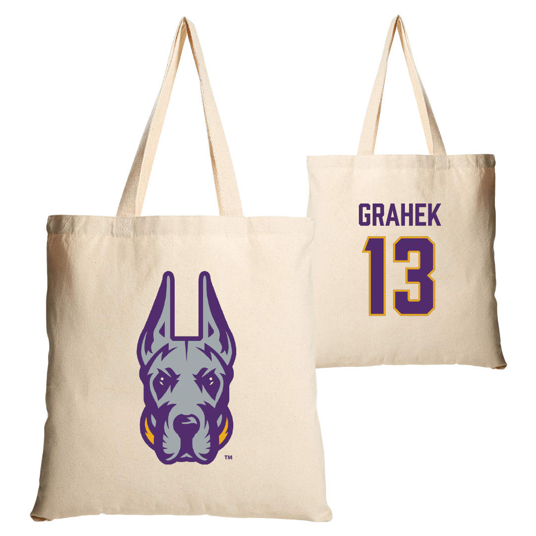 University at Albany Softball Tan Canvas Tote Bag - #13 Deanna Grahek
