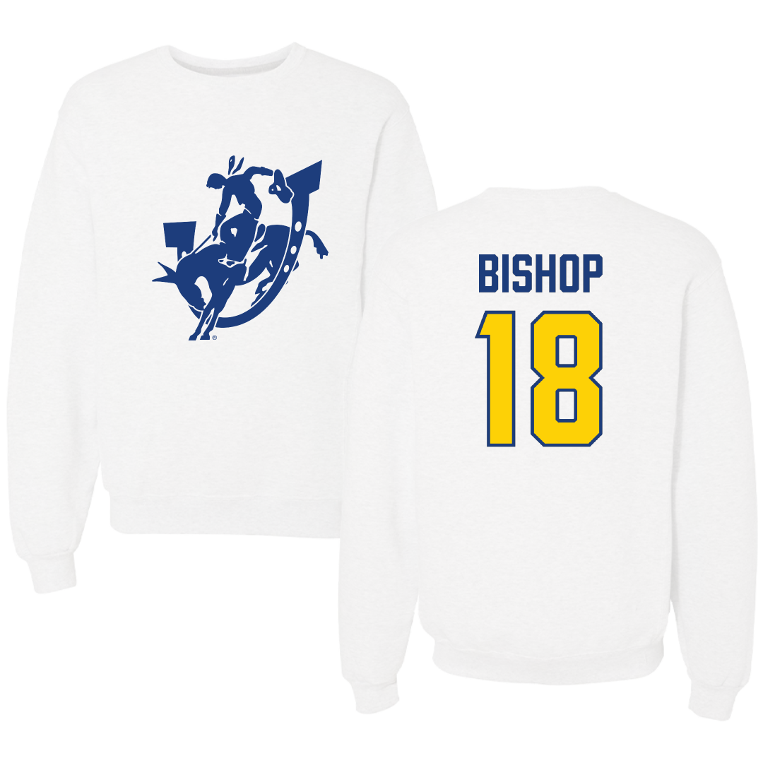 Southern Arkansas University Baseball White Crewneck - #18 Stetson Bishop