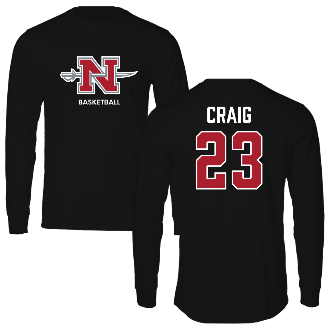Nicholls State University Basketball (W) Black Mascot Performance Long Sleeve - #23 Daelyn Craig