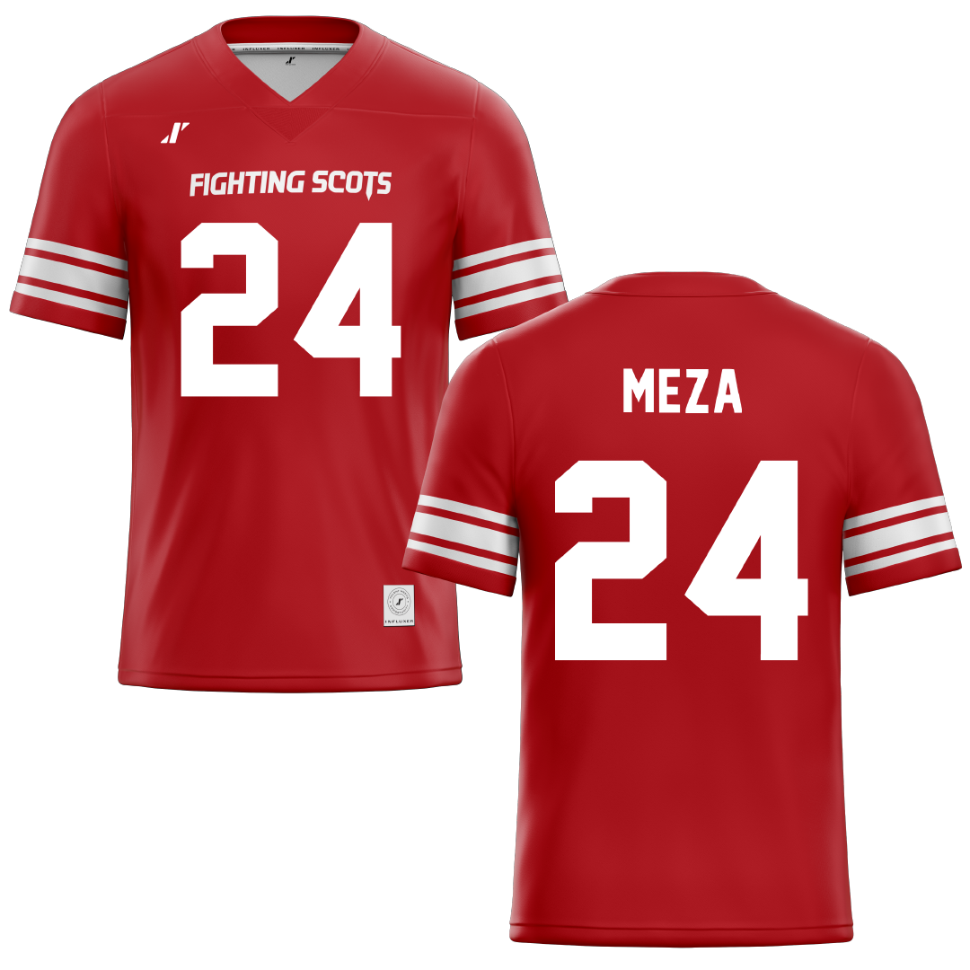 PennWest Edinboro Red Football Jersey - #24 Kamar Meza