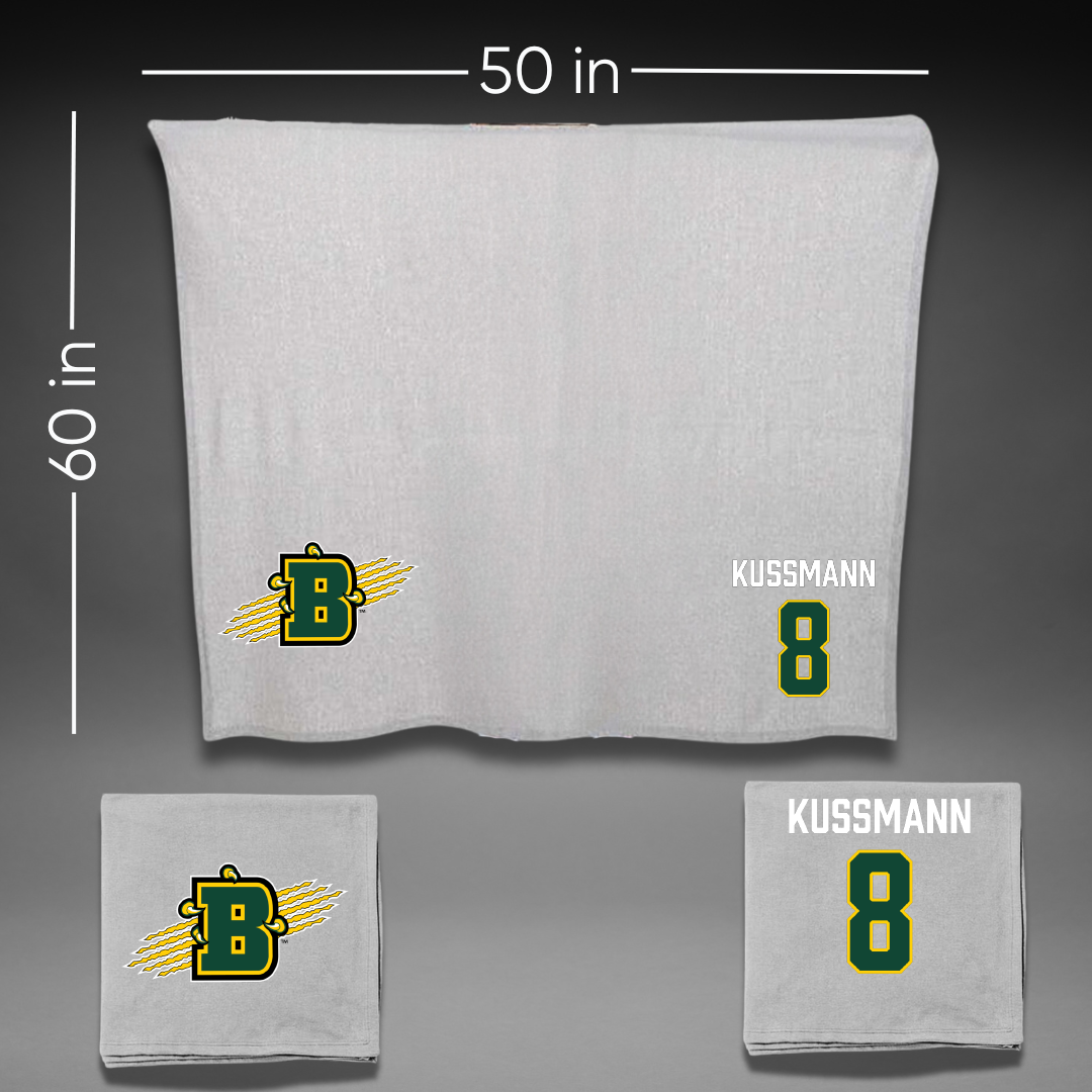 SUNY Brockport Ice Hockey (M) Gray Blanket - #8 Kyle Kussmann
