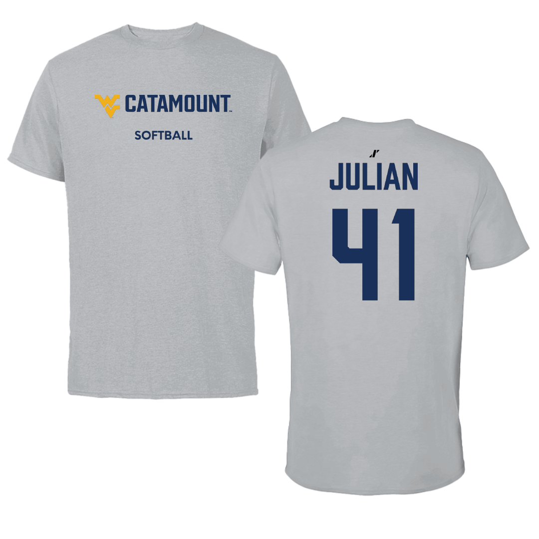 Potomac State College Softball Sport Gray Tee - #41 Olivia Julian