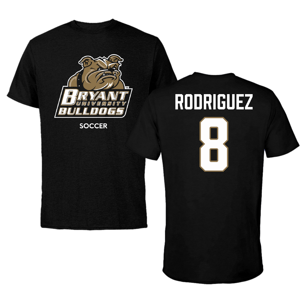 Bryant University Soccer (M) Black Performance Tee - #8 Diego Rodriguez