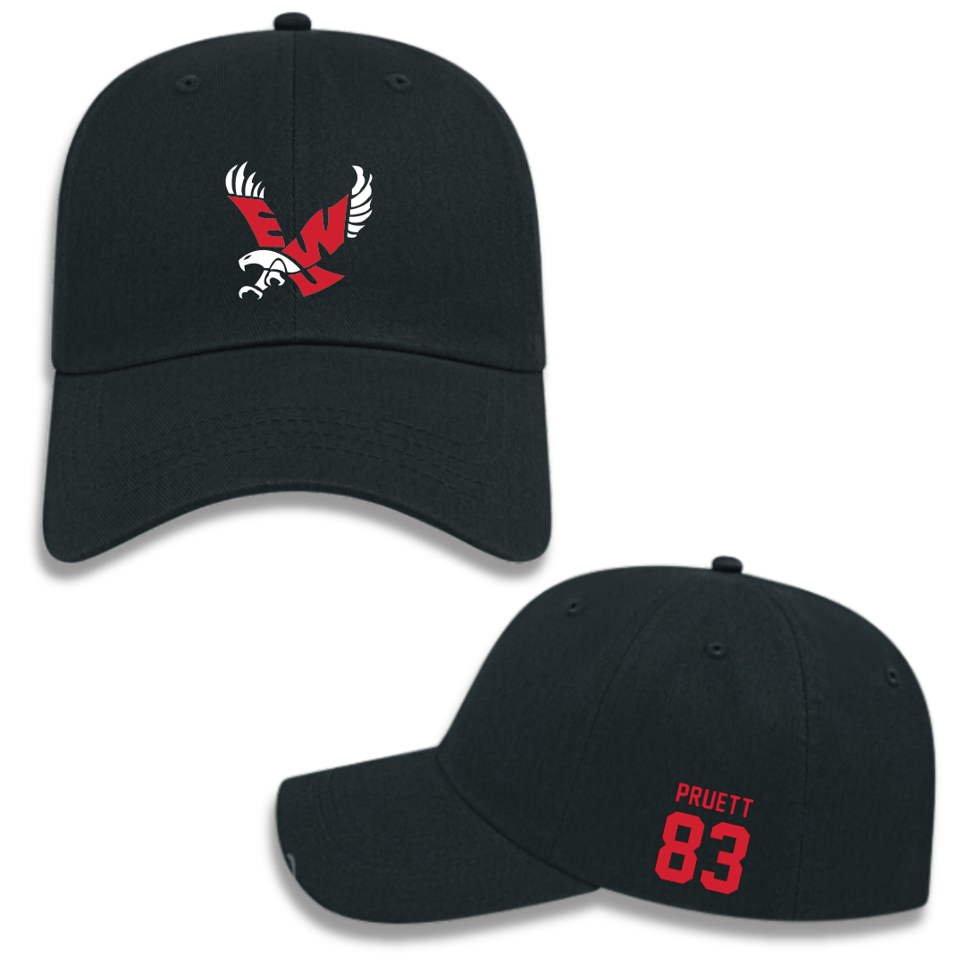 Eastern Washington University Football Black Hat - #83 Cole Pruett
