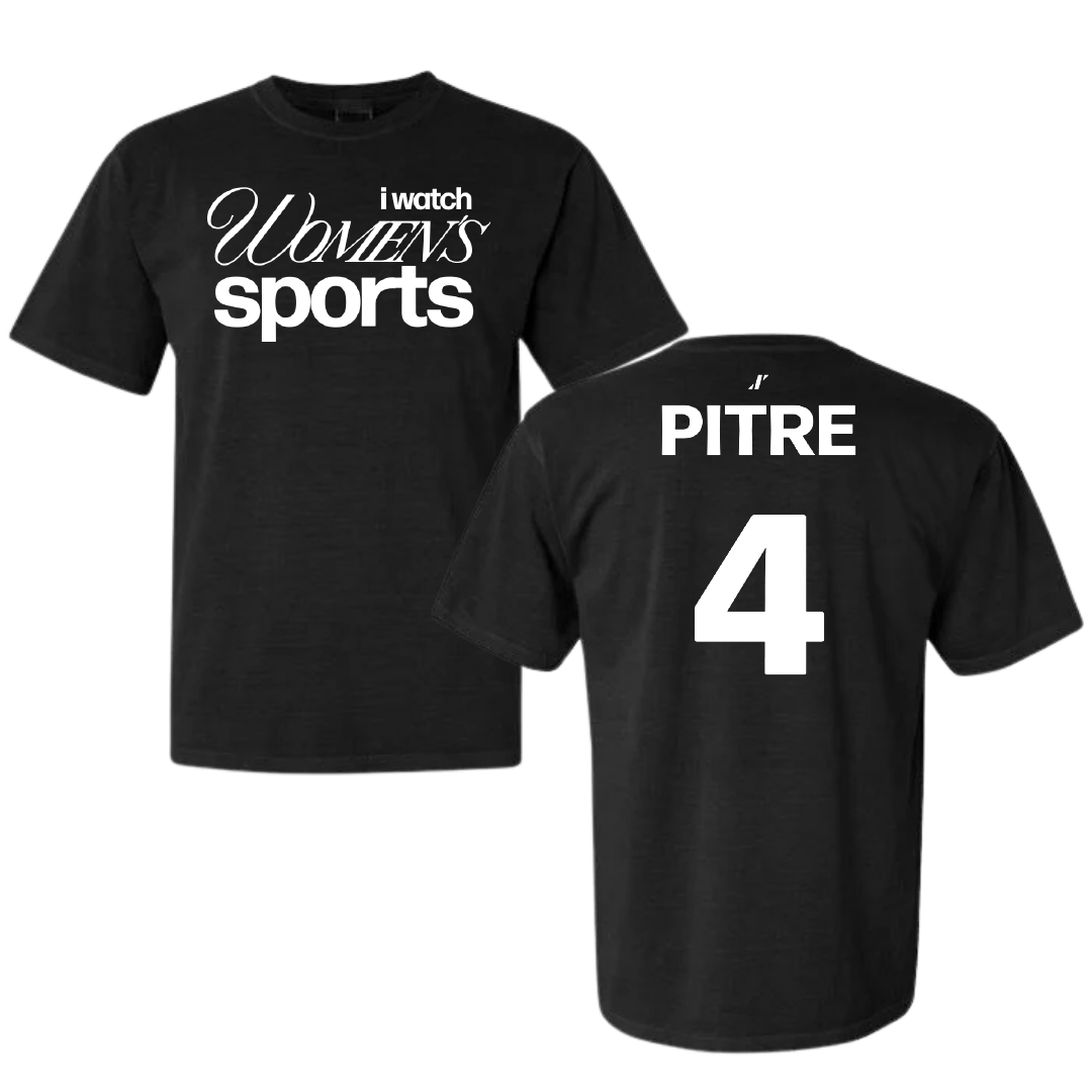 Lamar University Softball Black WHM Comfort Colors Tee - #4 Mallory Pitre
