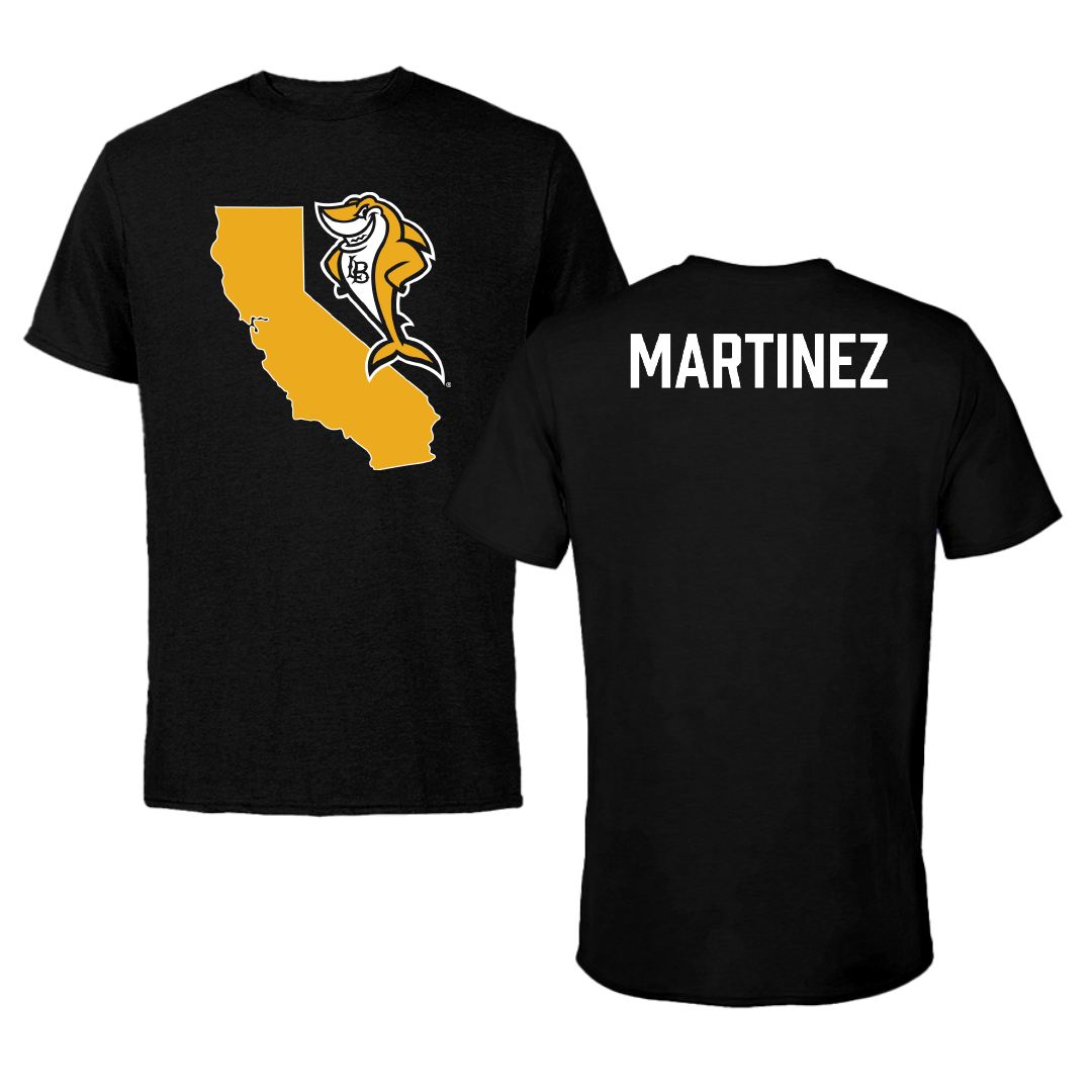 Long Beach State University TF and XC Black State Performance Tee - Cristian Martinez