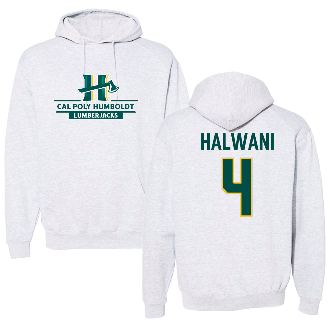 Cal Poly Humboldt Softball Gray Hoodie - #4 Siona Halwani
