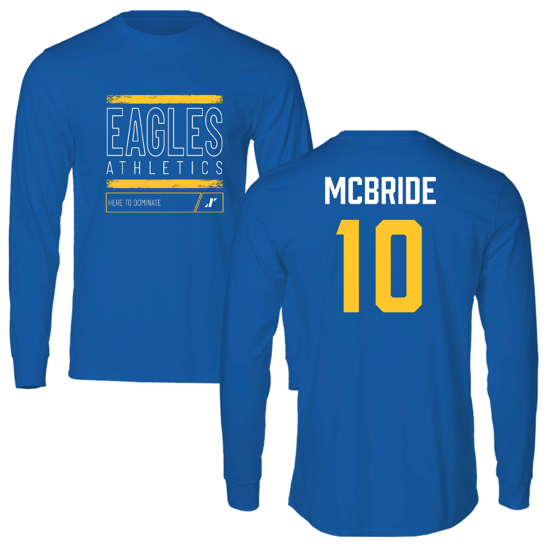 Williams Baptist University Softball Blue Dominate Performance Long Sleeve - #10 Megan McBride