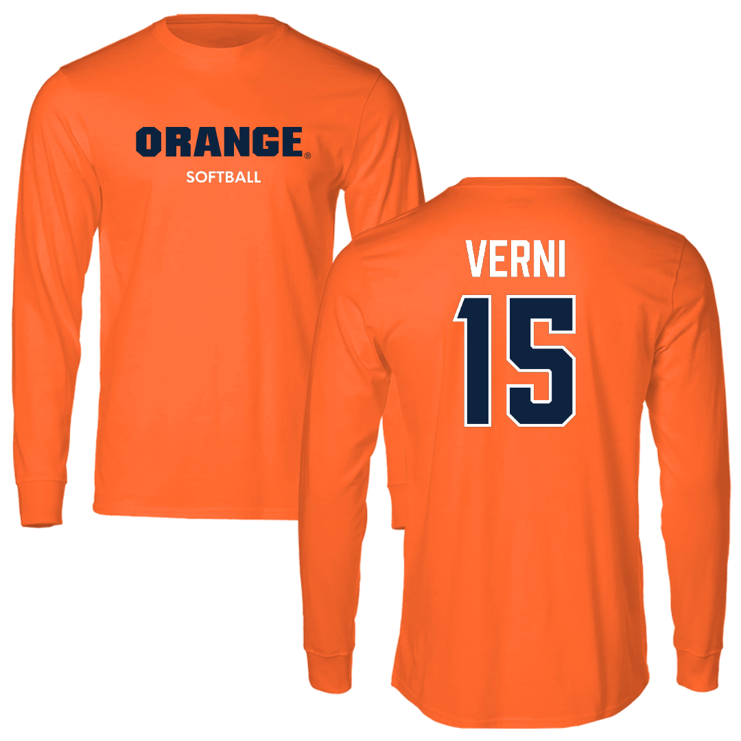 Syracuse University Softball Orange Performance Long Sleeve - #15 Julianna Verni
