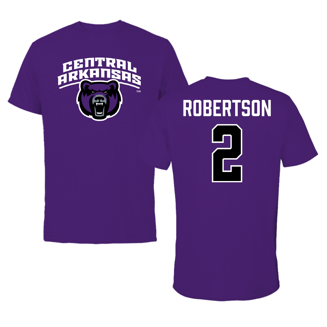 University of Central Arkansas Softball Purple Performance Tee - #2 Malia Robertson