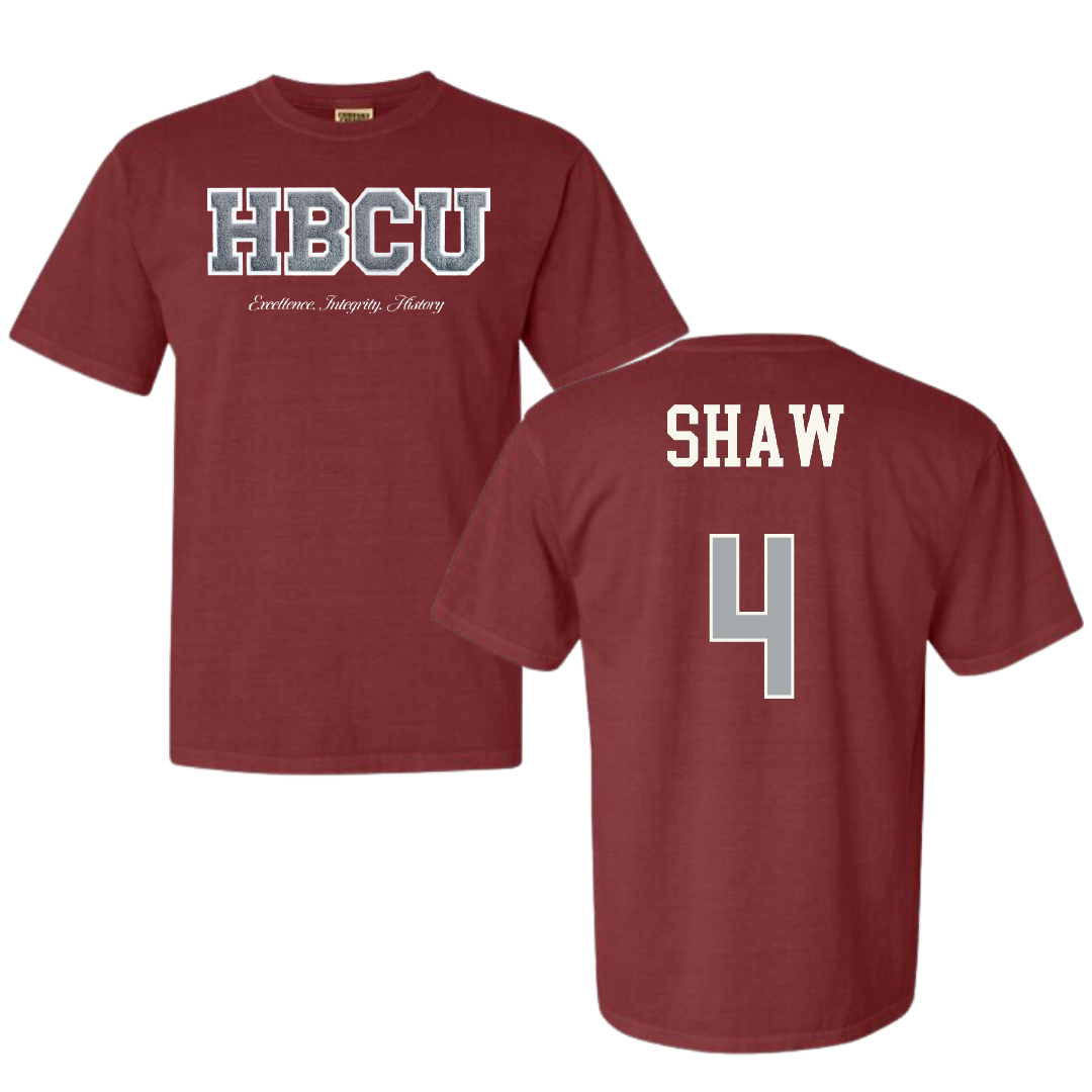 Alabama A&M University Volleyball (W) Maroon HBCU Varsity Comfort Colors Tee - #4 Caitlin Shaw