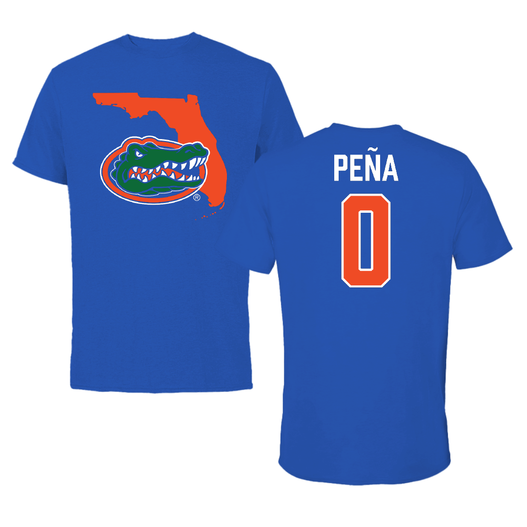 University of Florida Soccer Blue State Tee - #0 Paloma Peña