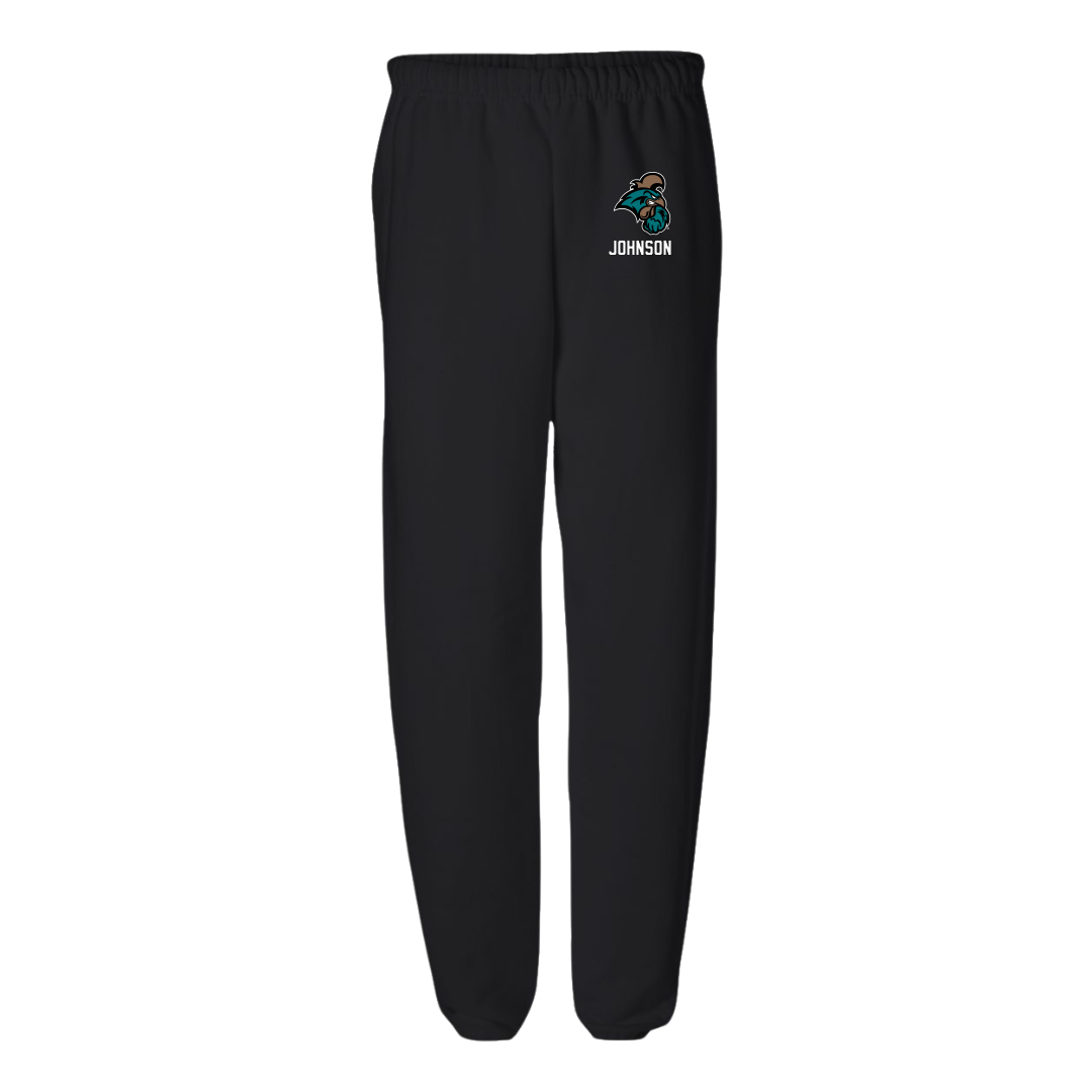 Coastal Carolina University TF and XC Black Sweatpants - Robert Johnson