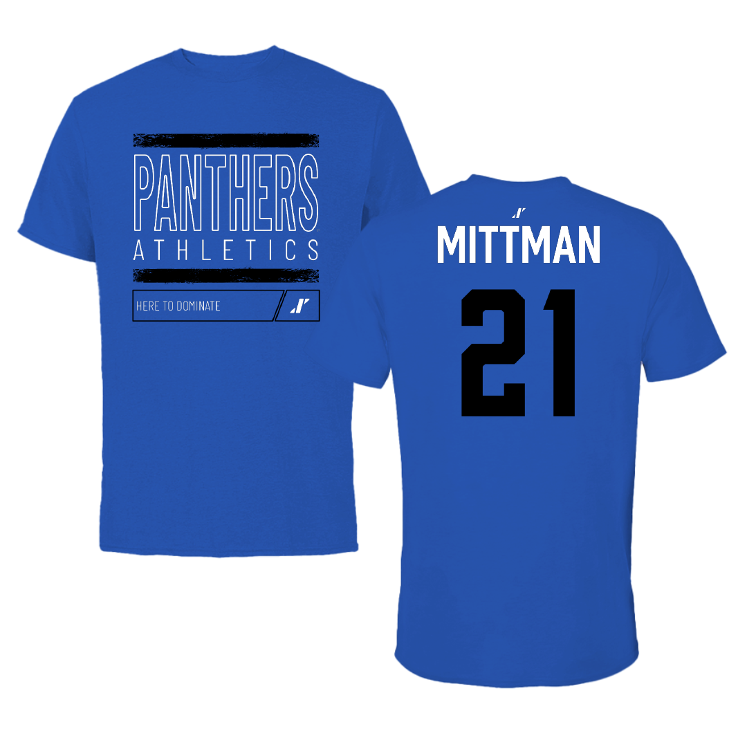 Georgia State University Football Blue Dominate Tee - #21 Tre Mittman
