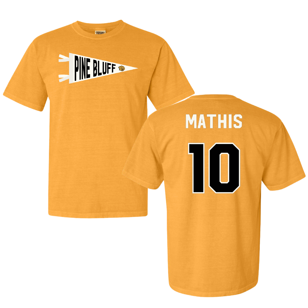 University of Arkansas-Pine Bluff Softball Gold Pennant Comfort Colors Tee - #10 Janai Mathis