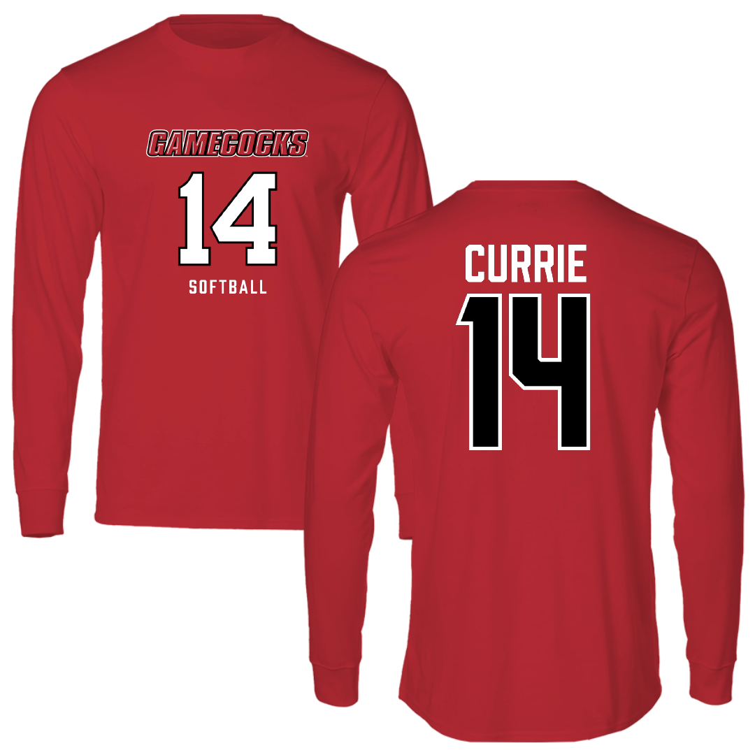 Jacksonville State University Softball Red Long Sleeve - #14 Sarah Currie