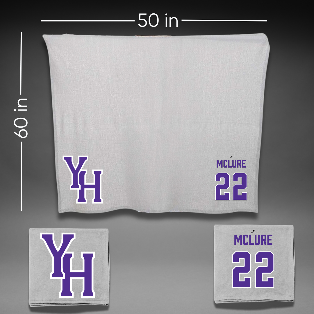 Young Harris College Soccer (M) Gray Blanket - #22 Reed McLure