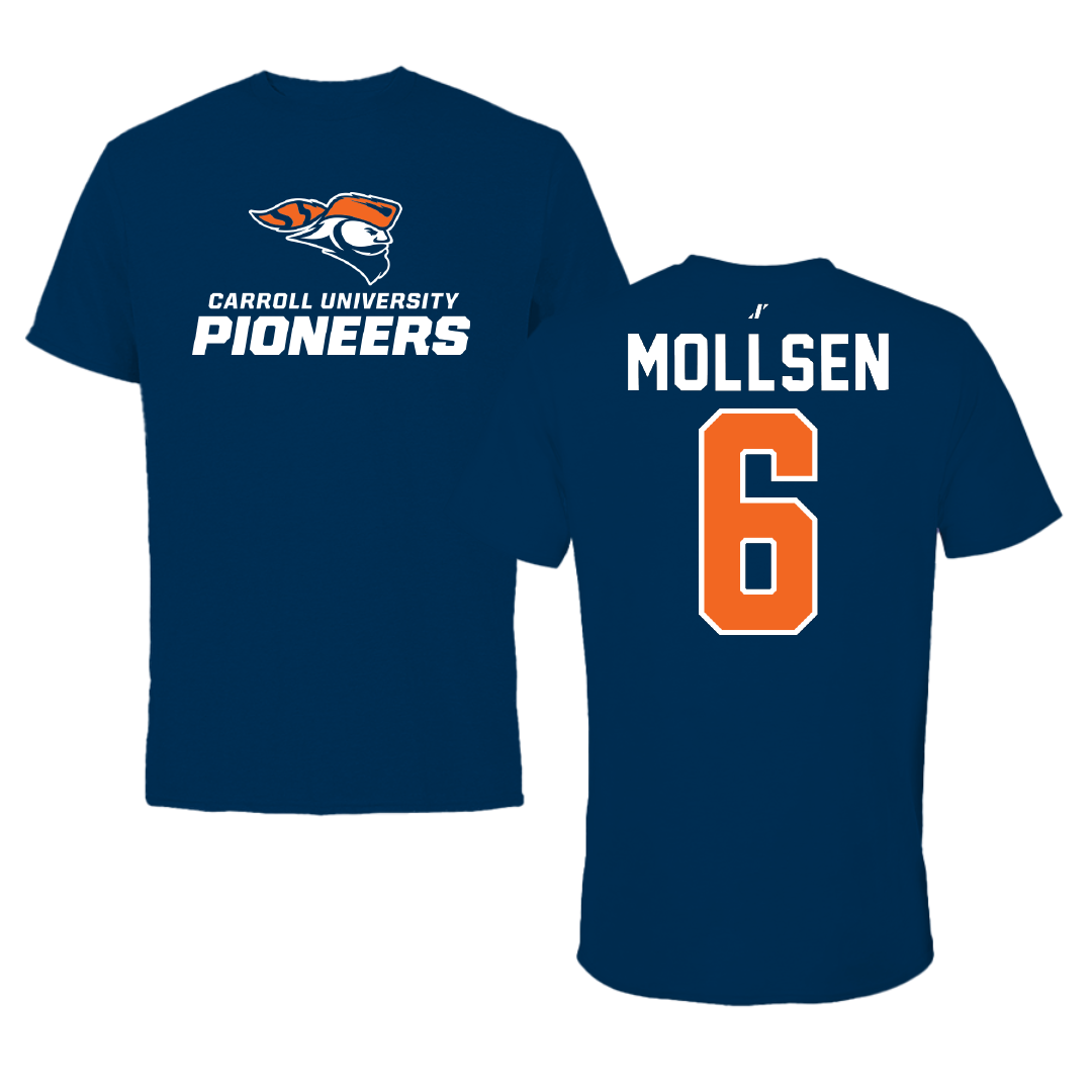 Carroll University Lacrosse Navy Performance Tee - #6 Brady Mollsen