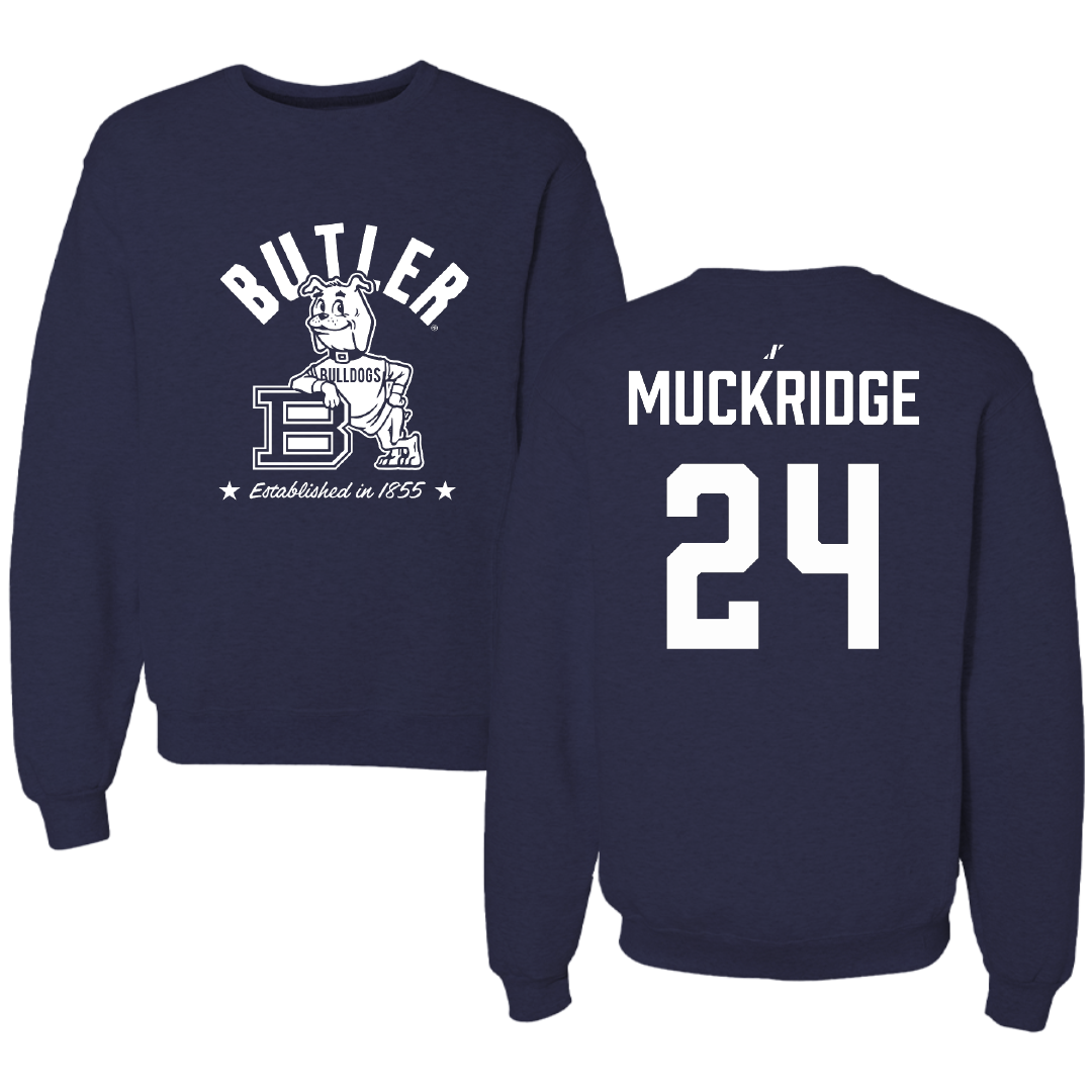 Butler University Soccer (M) Navy General Crewneck - #24 Evan Muckridge