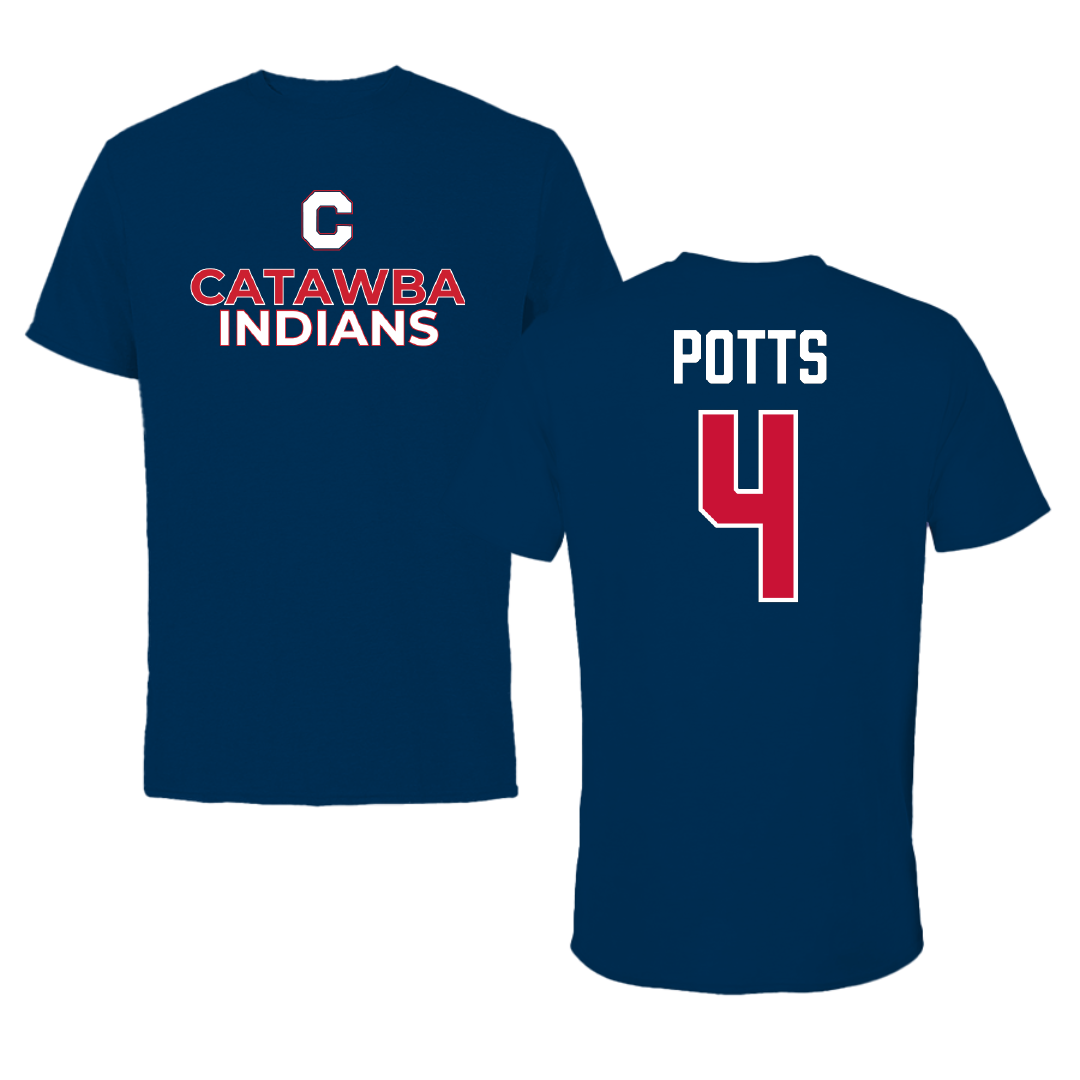 Catawba College Soccer (W) Navy Tee - #4 Keira Potts