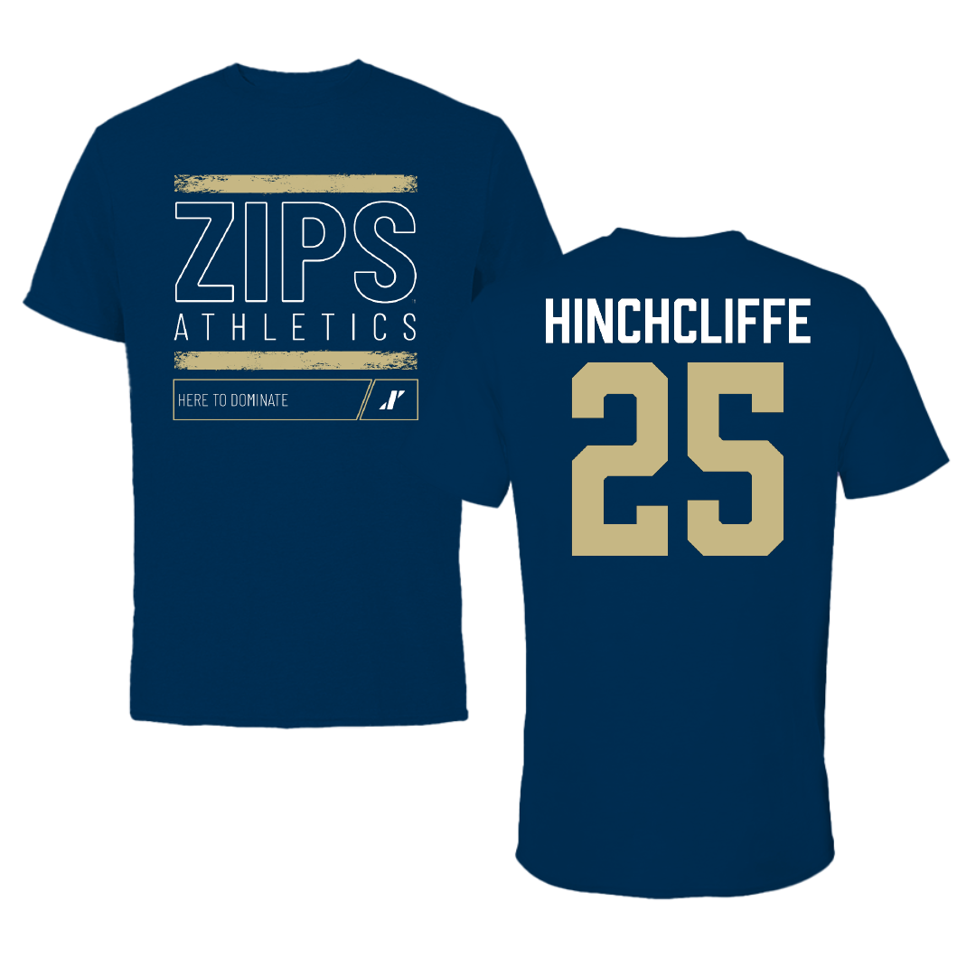 University of Akron Lacrosse Navy Dominate Performance Tee - #25 Sienna Hinchcliffe