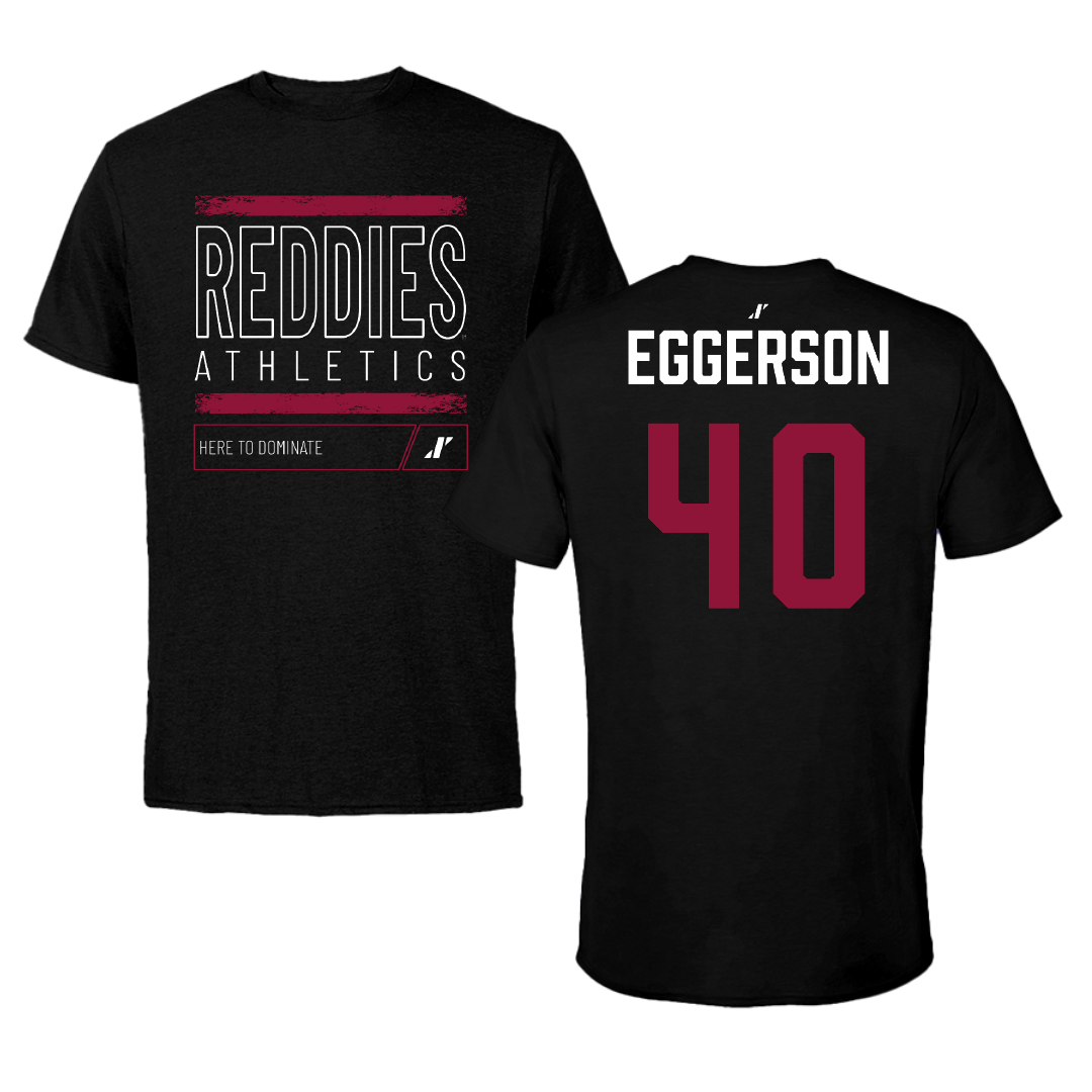 Henderson State University Baseball Black Dominate Performance Tee - #40 Anthony Eggerson
